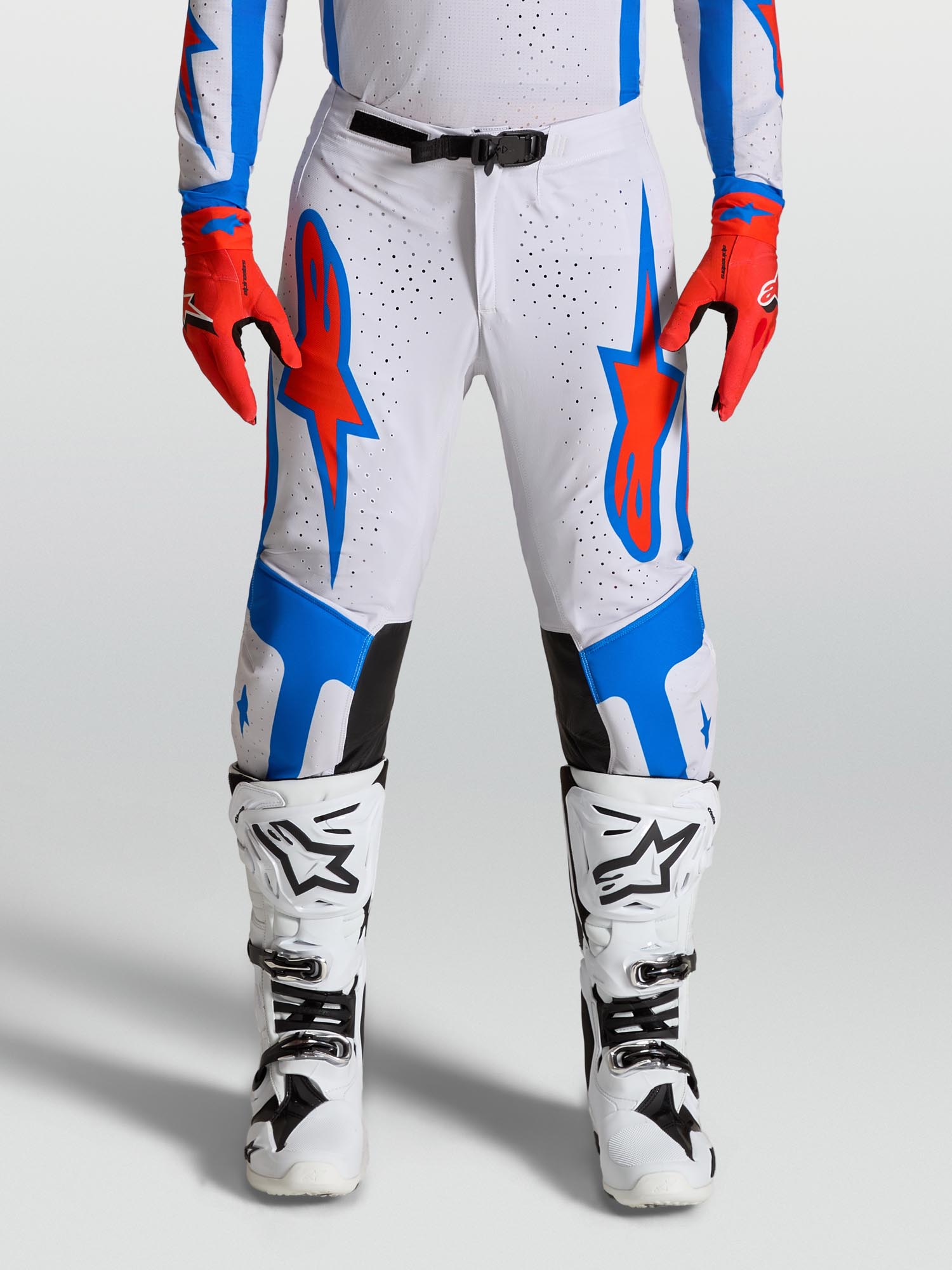 Alpinestars Supertech Vesta Pantaloni da motocross viola/rosso 38 Figura 7