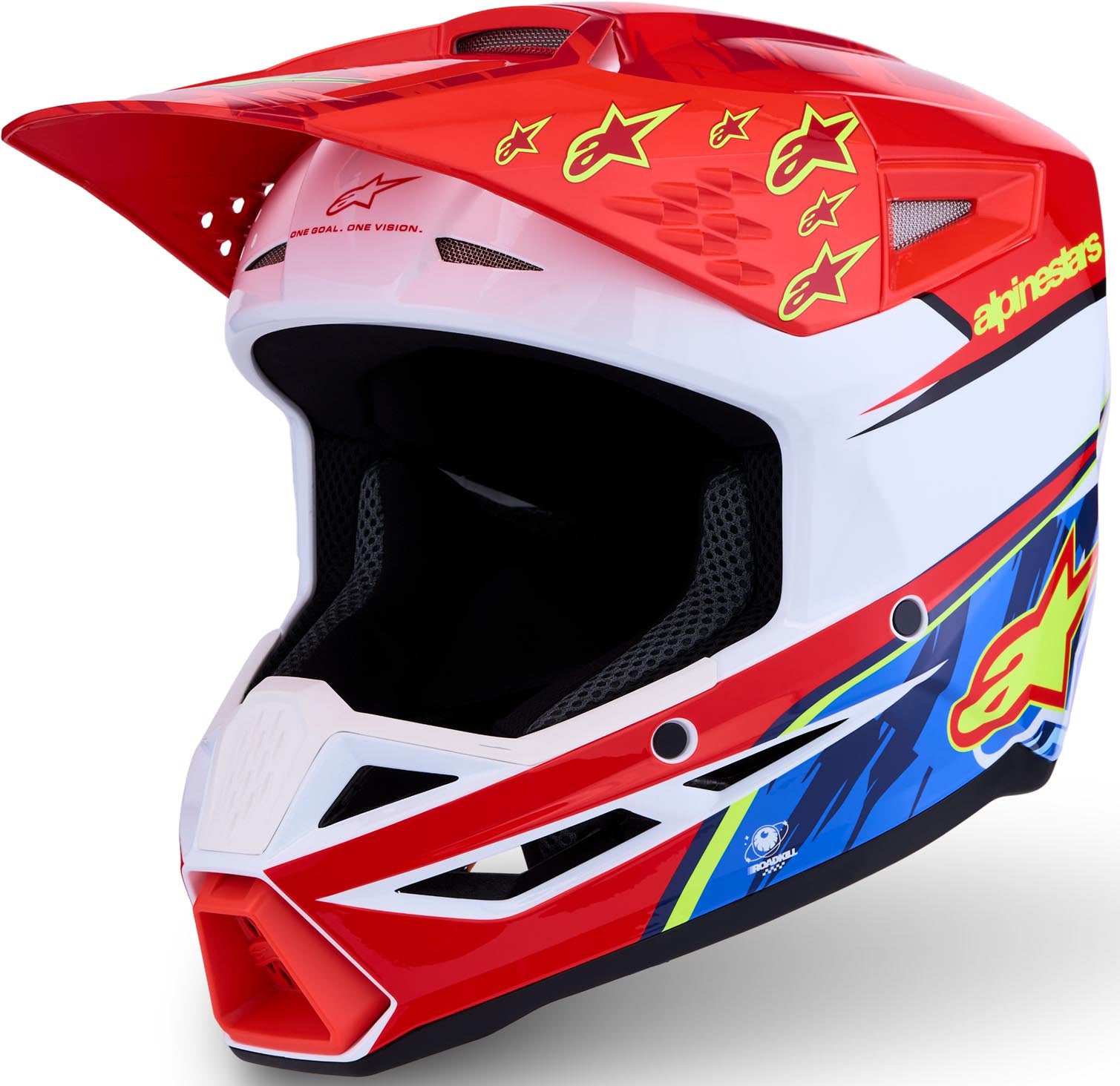 Alpinestars S-M3 Falcon Kaciga za omladinski motocross crveno/bijelo/plavo Y/S (48/49) Slika 1