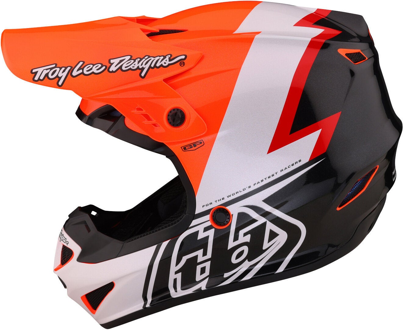 Troy Lee Designs GP Volt Casco da motocross nero/arancione/bianco M (57/58) Figura 4
