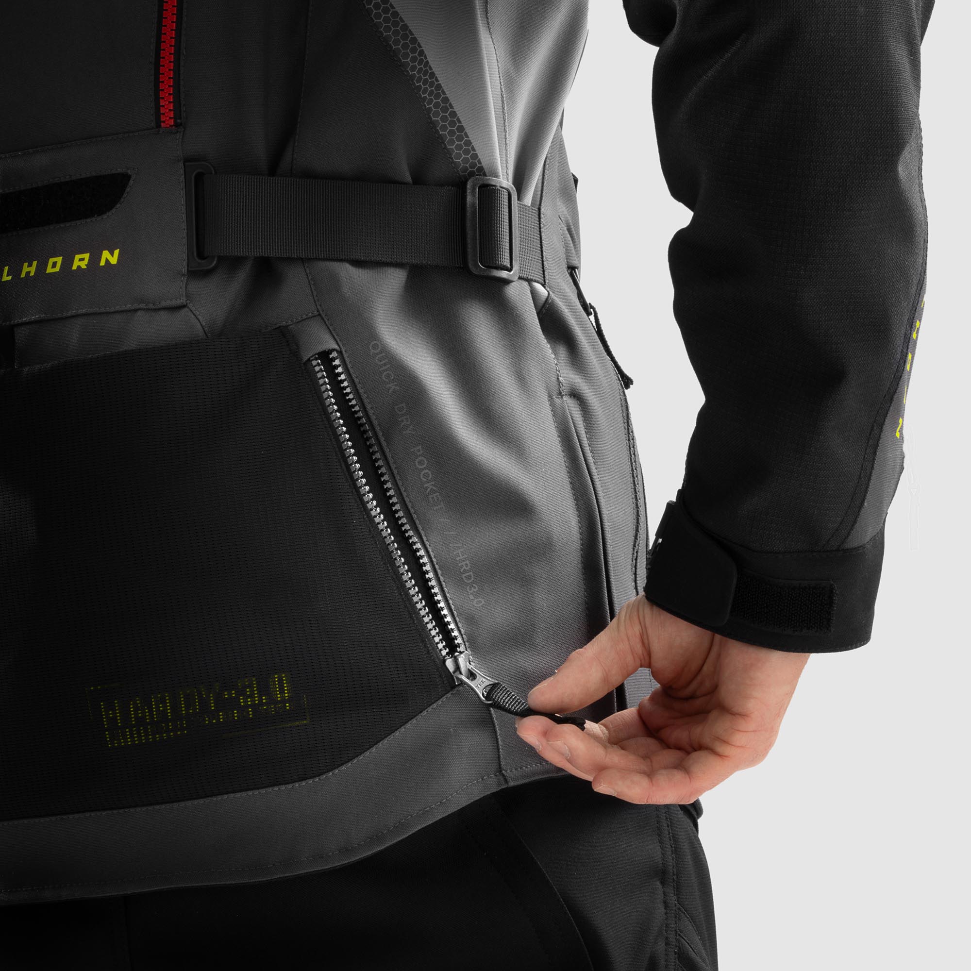 Rebelhorn Hardy 3.0 waterproof Motorcycle Textile Jacket dark grey/black/yellow L Figure 13
