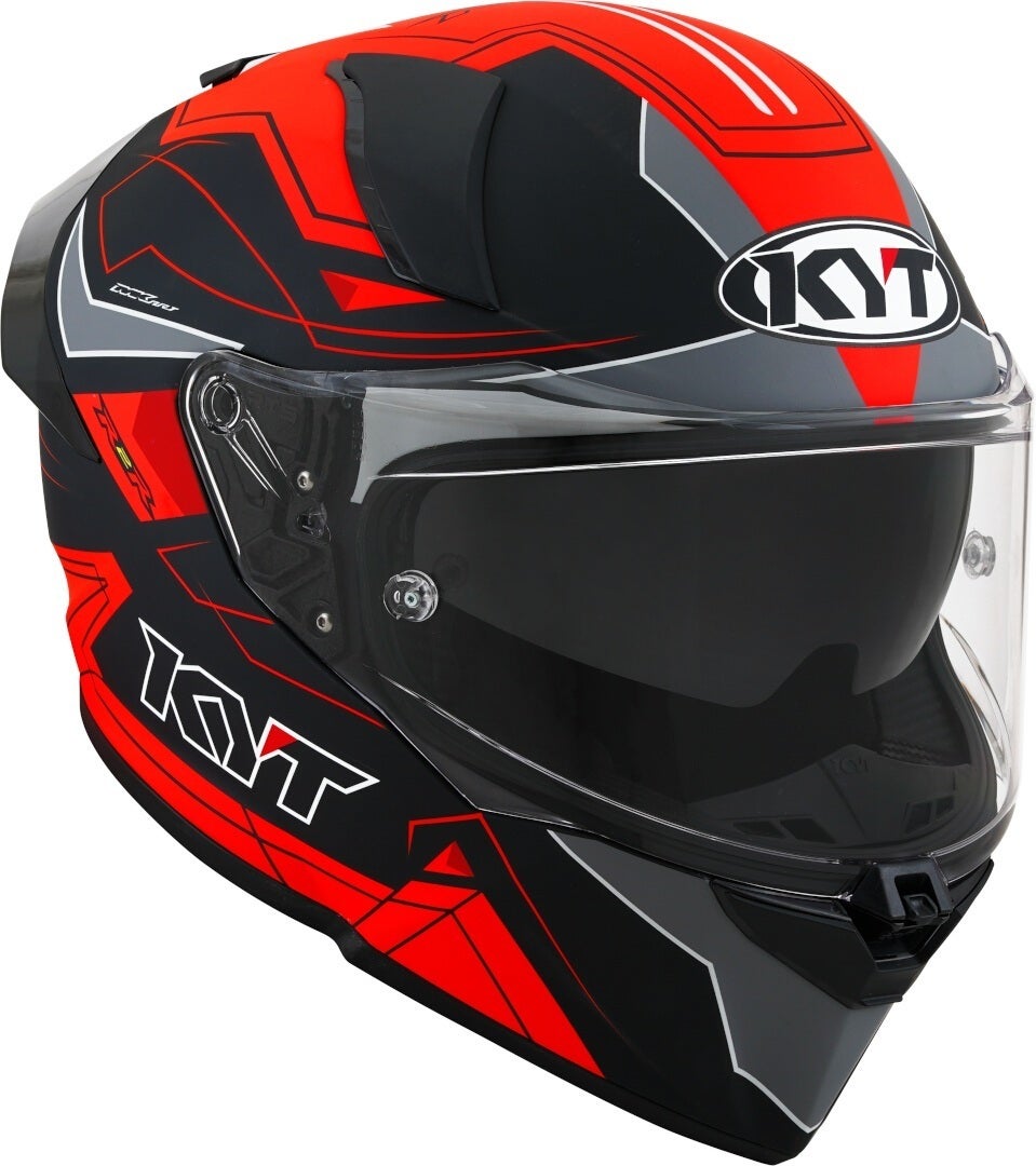 KYT R2R Led Helm Zwart mat/rood S (55/56) Figuur 7