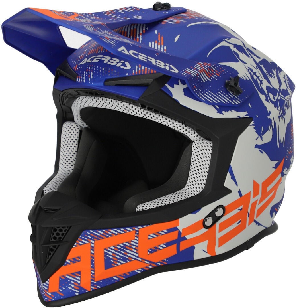 Acerbis Linear Graphic Motocross Helm blau/orange L (59/60) Abbildung 1