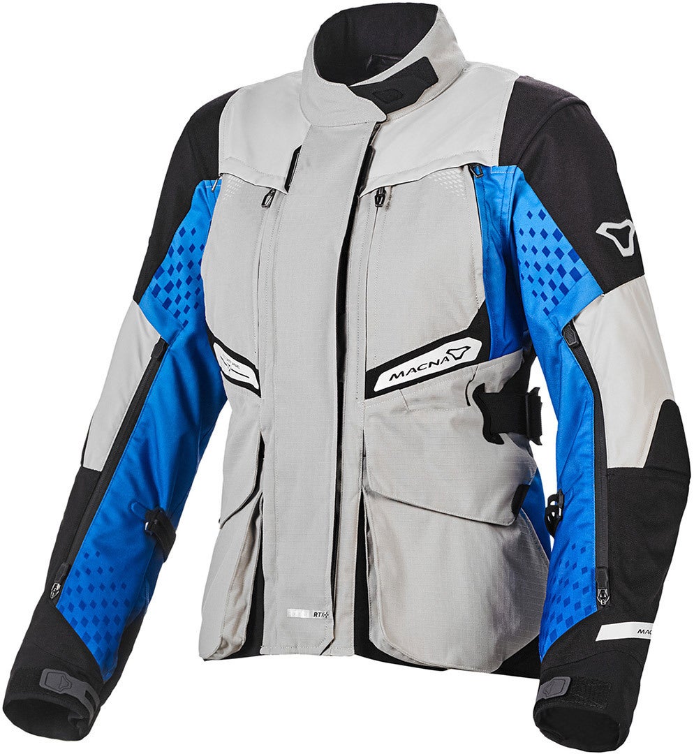Macna Fusor Damer Motorcykel Textil Jacka Grå/blå XL Figur 1