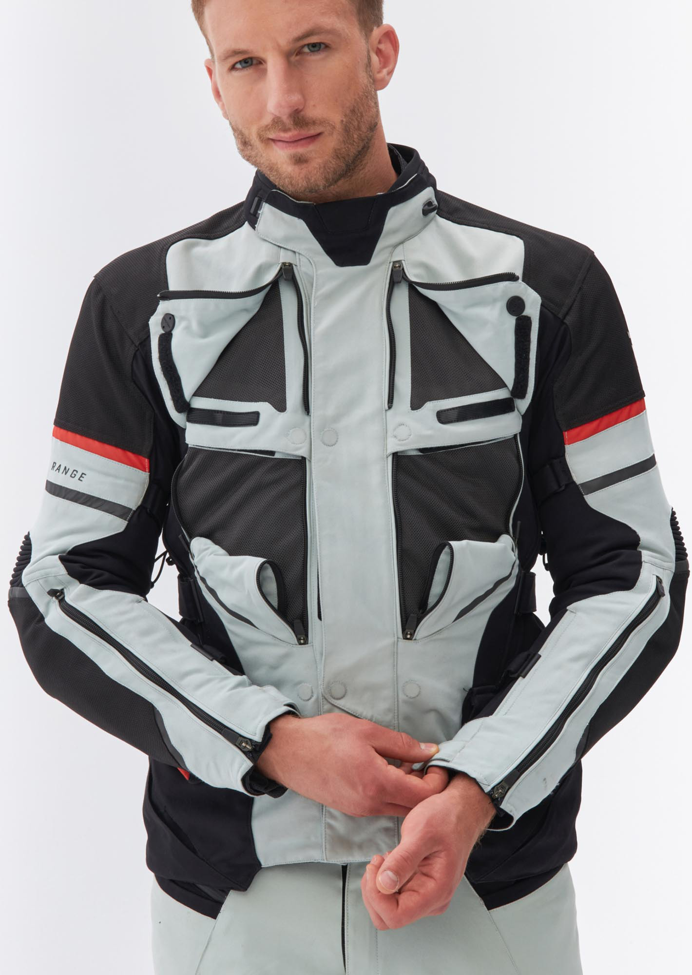 Rebelhorn Range waterproof Motorcycle Textile Jacket grey/black/red S Figure 6