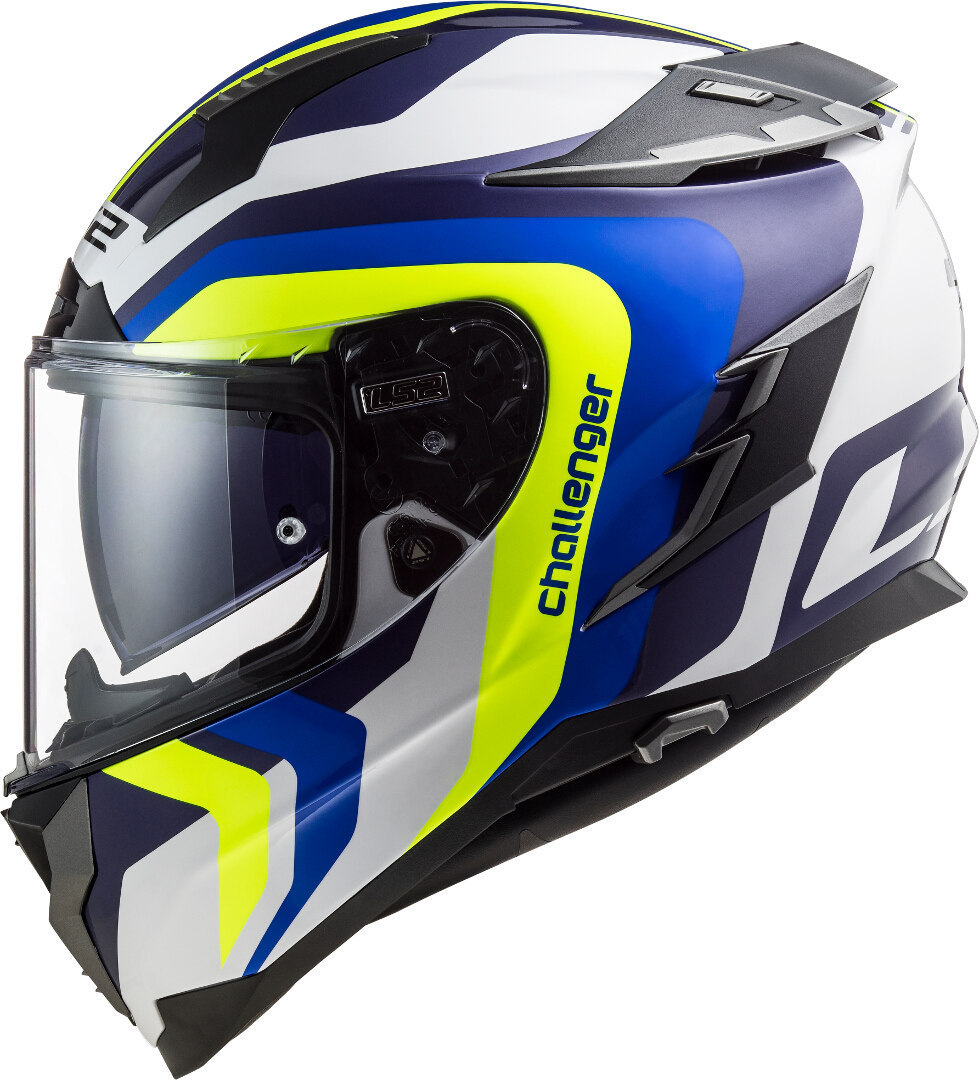 LS2 FF327 Challenger Galactic Helmet white/yellow/blue S (55/56) Figure 8