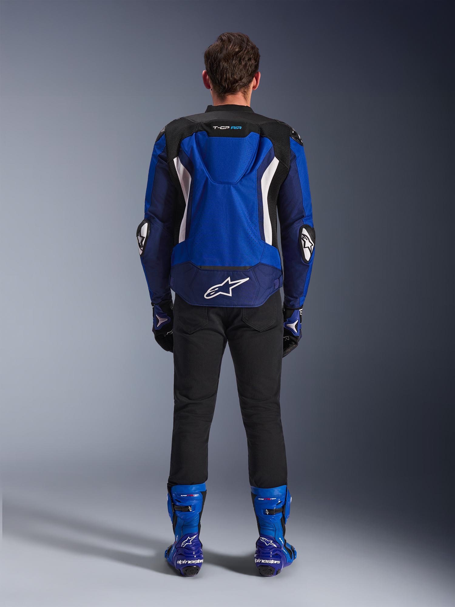 Alpinestars T-GP Air perforated Motorcycle Textile Jacket blue/navy/white L Figure 6