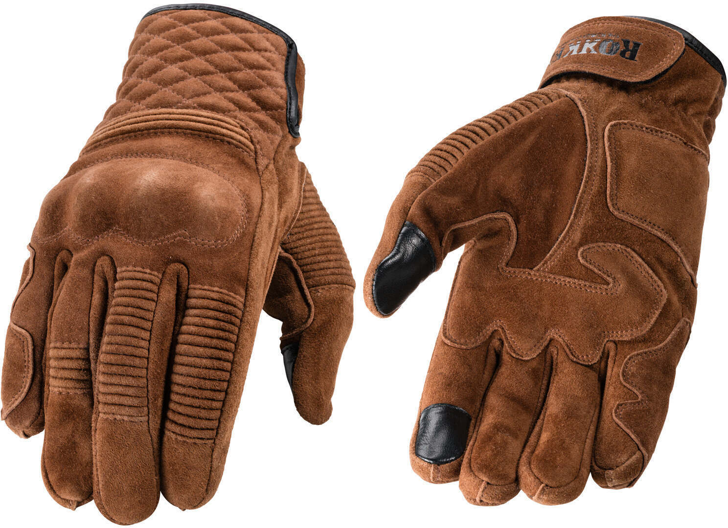 Rokker Tucson Rough Luvas para motocicletas marrom XL Figura 1