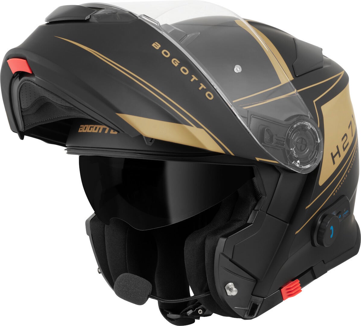 Bogotto H271 BT Taog Bluetooth Helmet black matt/gold XS (53/54) Figure 1
