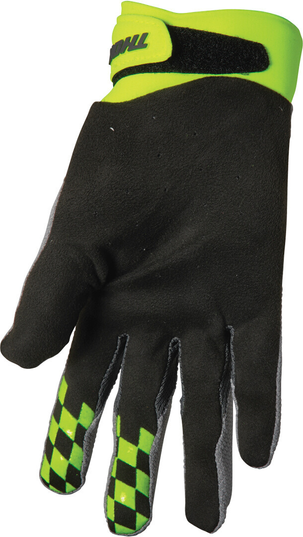 Thor Draft Lines Motocross Gloves grey/lime L Figure 2