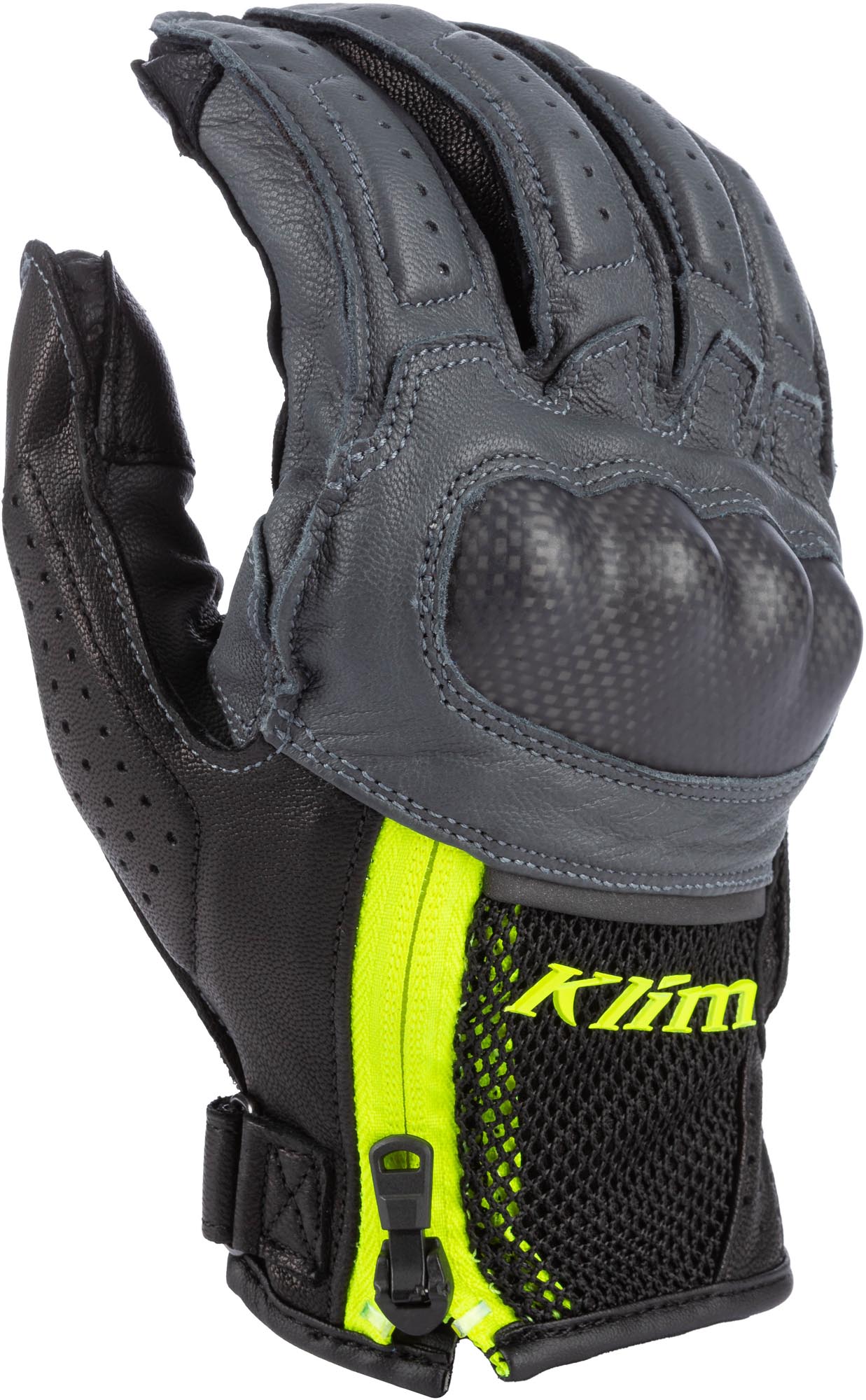 Klim Induction Motorcykel handsker sort/grå/gul L Figur 1