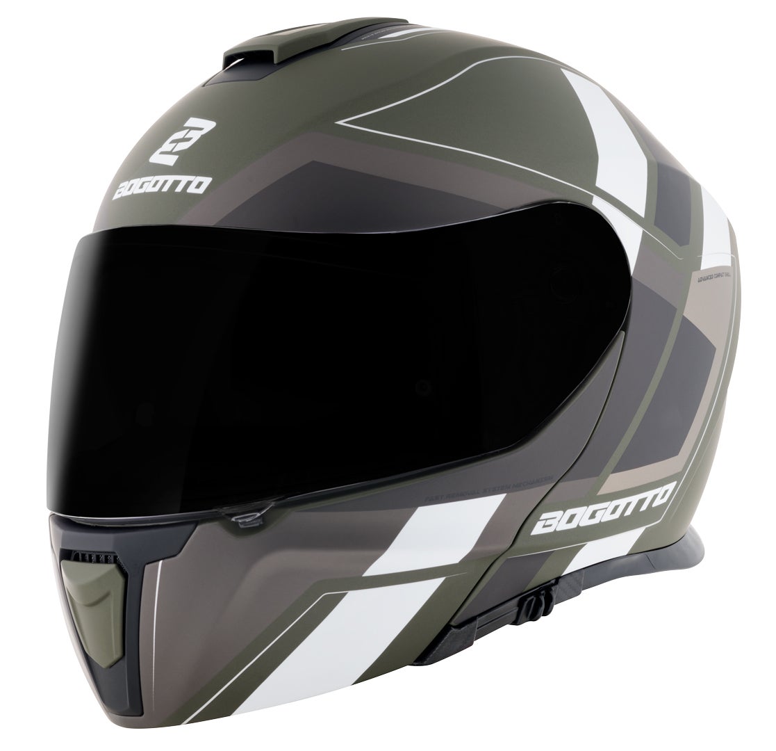 Bogotto FF403 Murata casque rabattable Noir/Vert/Blanc M (57/58) Figure 2