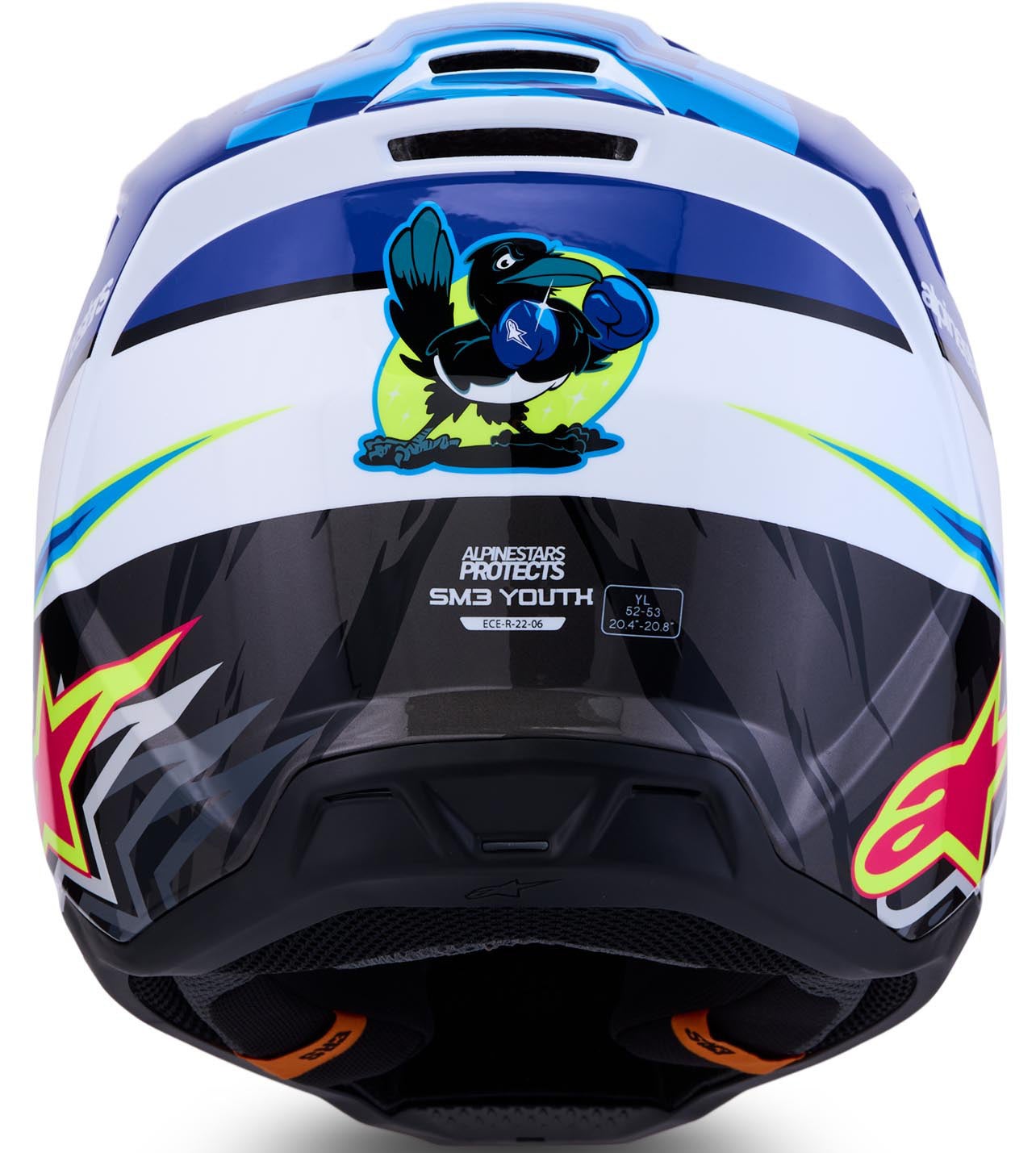 Alpinestars S-M3 Falcon Casco da motocross giovanile blu/bianco/nero Y/L (52/53) Figura 3