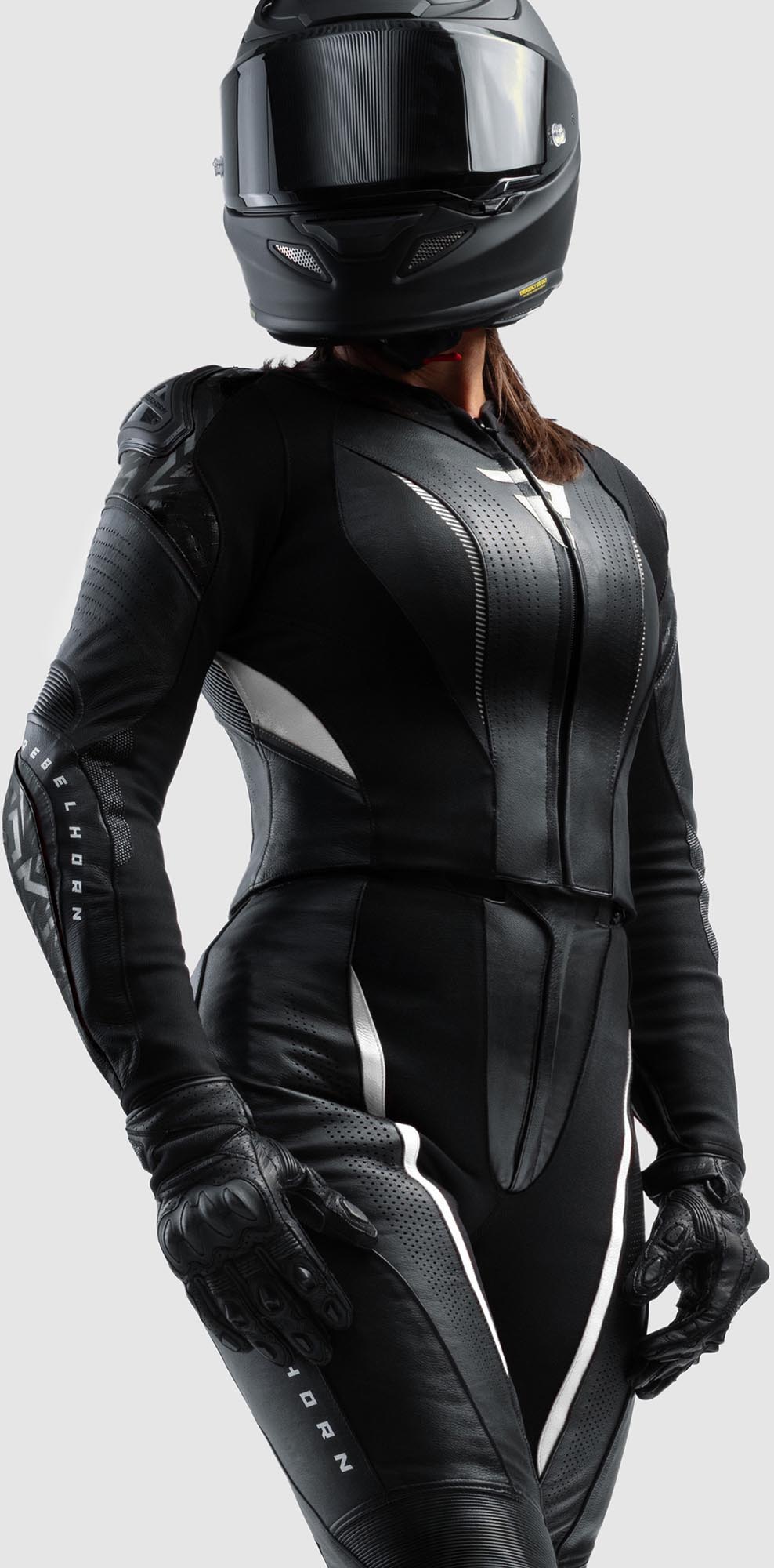 Rebelhorn Diva RS Ladies Motorcycle Leather Jacket black/white 38 Figure 12