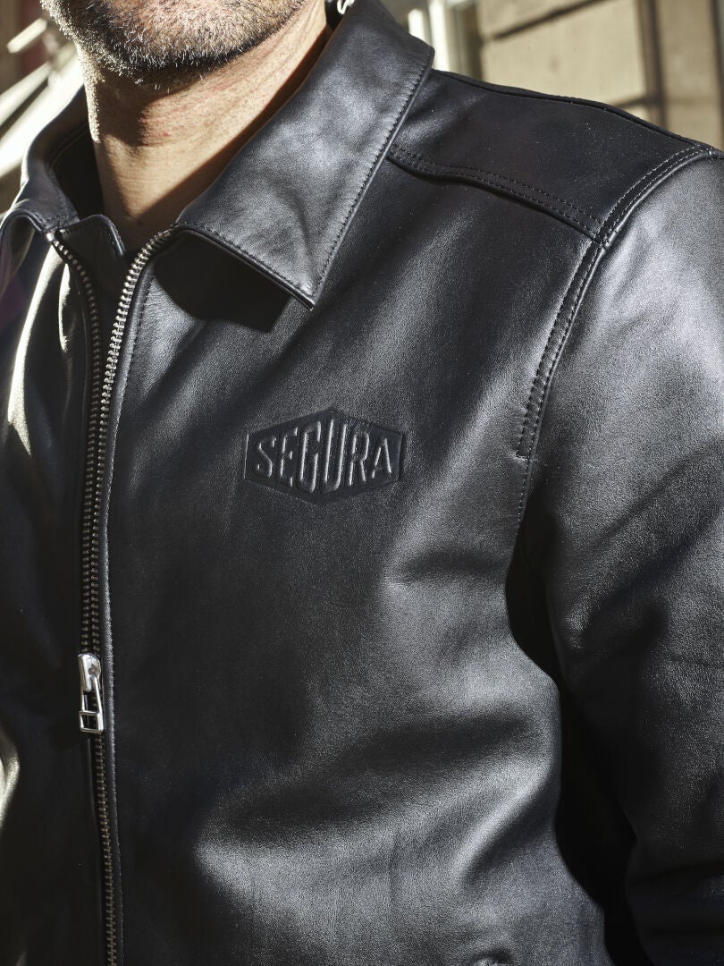 Side view of Segura Bogart Motorcycle Leather Jacket
