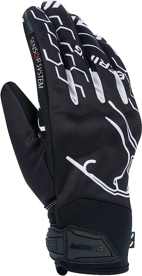 Bering Walshe Motorcykel handsker Sort/hvid 12 (XXL) Figur 1