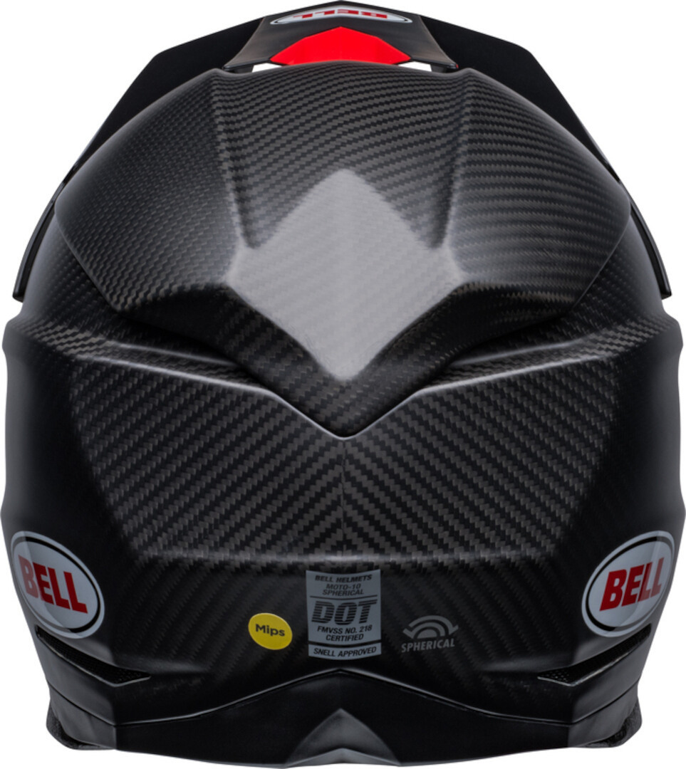 Bell Moto-10 Spherical Satin Gloss Motocross hjälm svart/röd XS (54/55) Figur 8