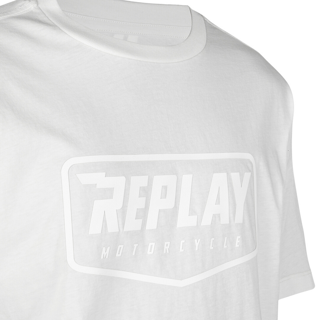 Replay Logo Maglietta Bianco M Figura 4