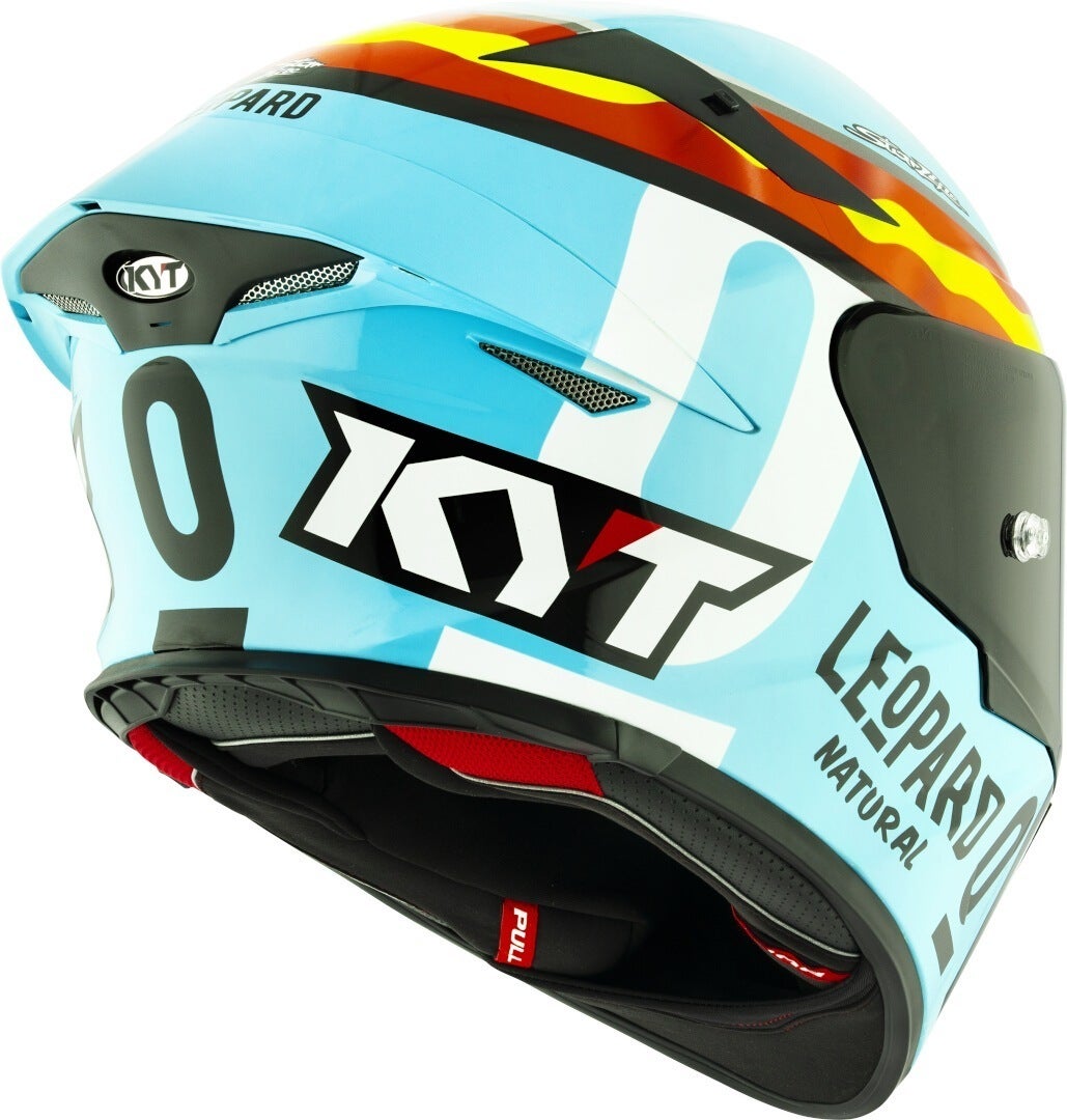 KYT TT-Revo Leopard Replica Helm rot/gelb S (55/56) Abbildung 3