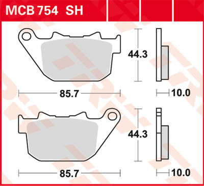 TRW Lucas Sinterbelag MCB754SH Figura 1