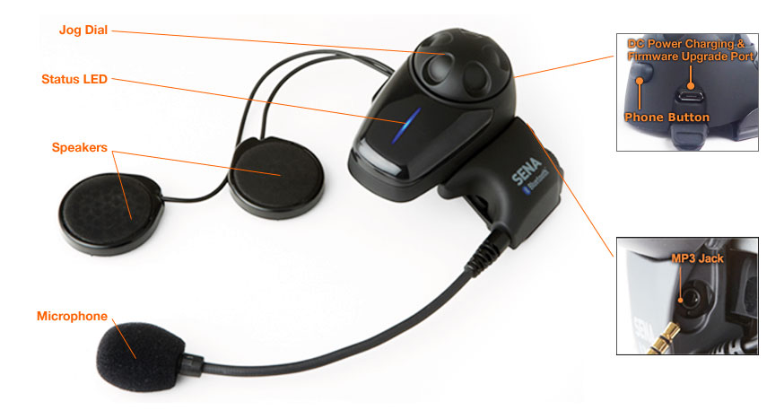 Sena SMH10 Bluetooth-headset intercom med universellt mikrofonkit dubbelpack Figur 4
