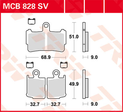 TRW Lucas Sinterbelag MCB828SV Figura 1