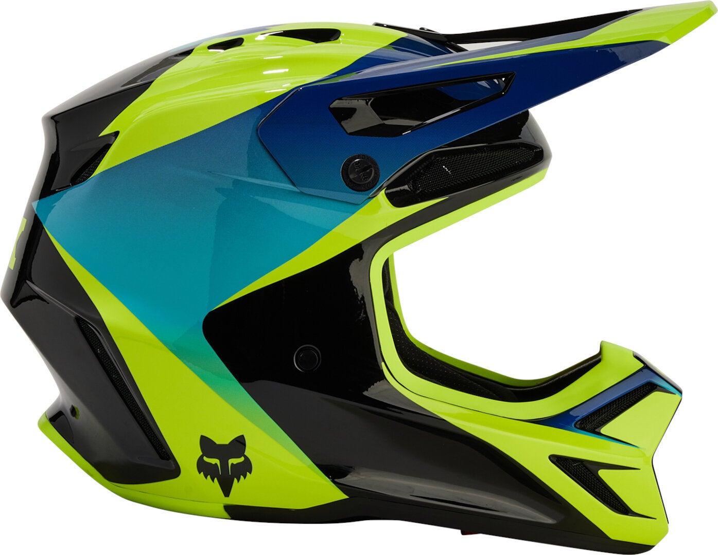 FOX V3 Streak Casco da motocross per ragazzi nero/verde Y/M (51/52) Figura 10