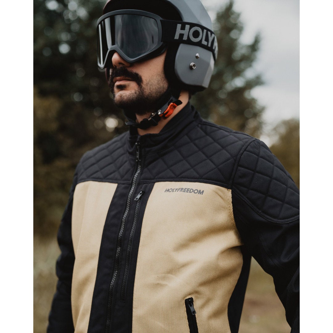 HolyFreedom Rete Air Giacca tessile da moto nero/oro L Figura 4