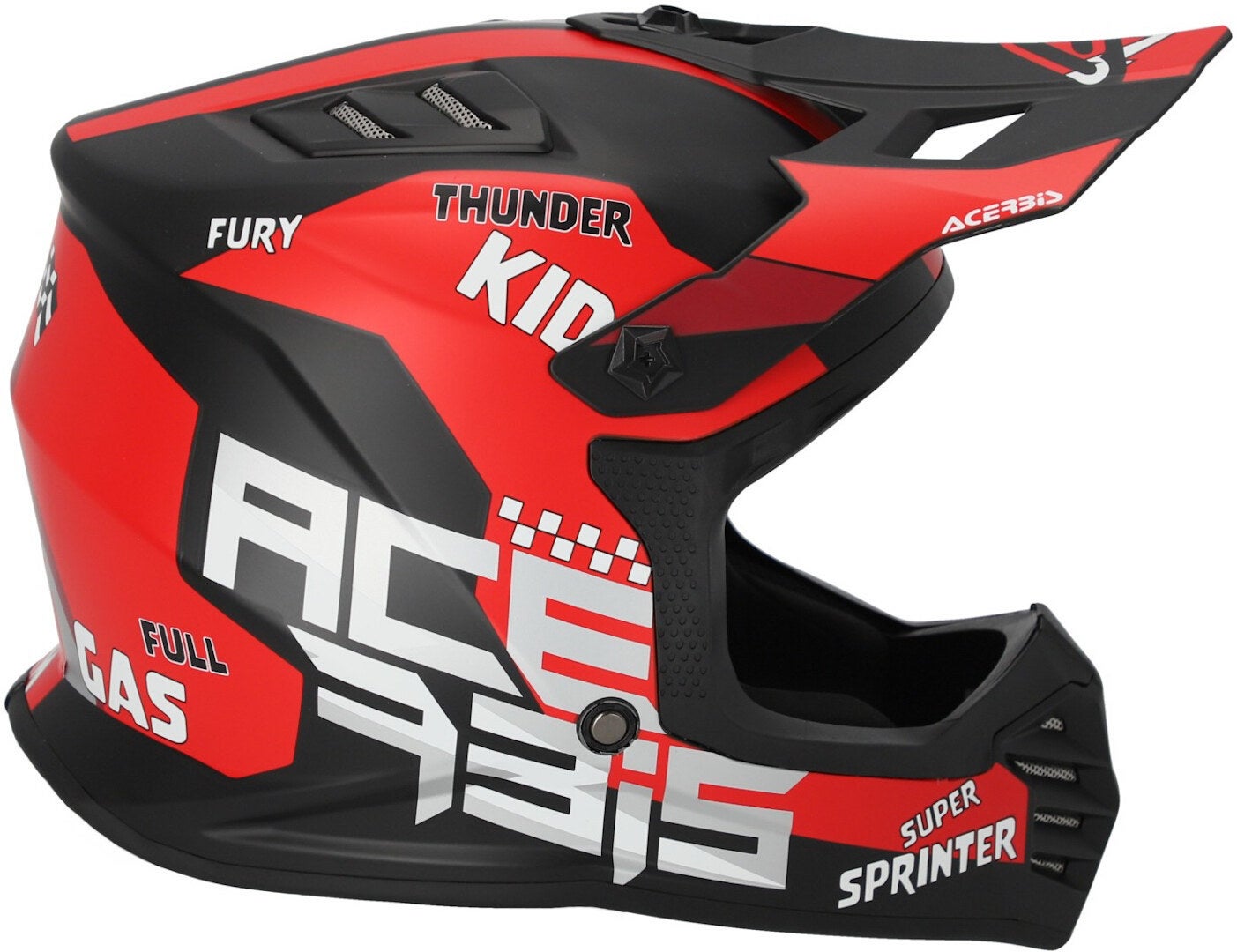 Acerbis Profile Jugend Motocross Helm schwarz matt/rot Y/S (49/50) Abbildung 4
