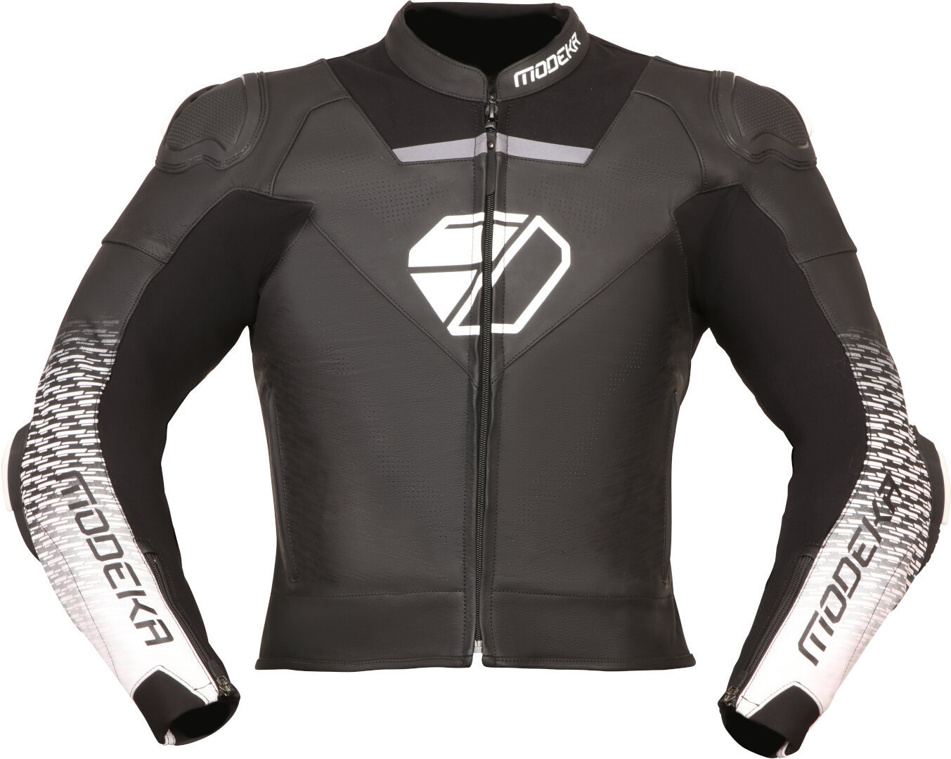 Modeka Yron Motorrad Lederjacke schwarz/weiß 54 Abbildung 1