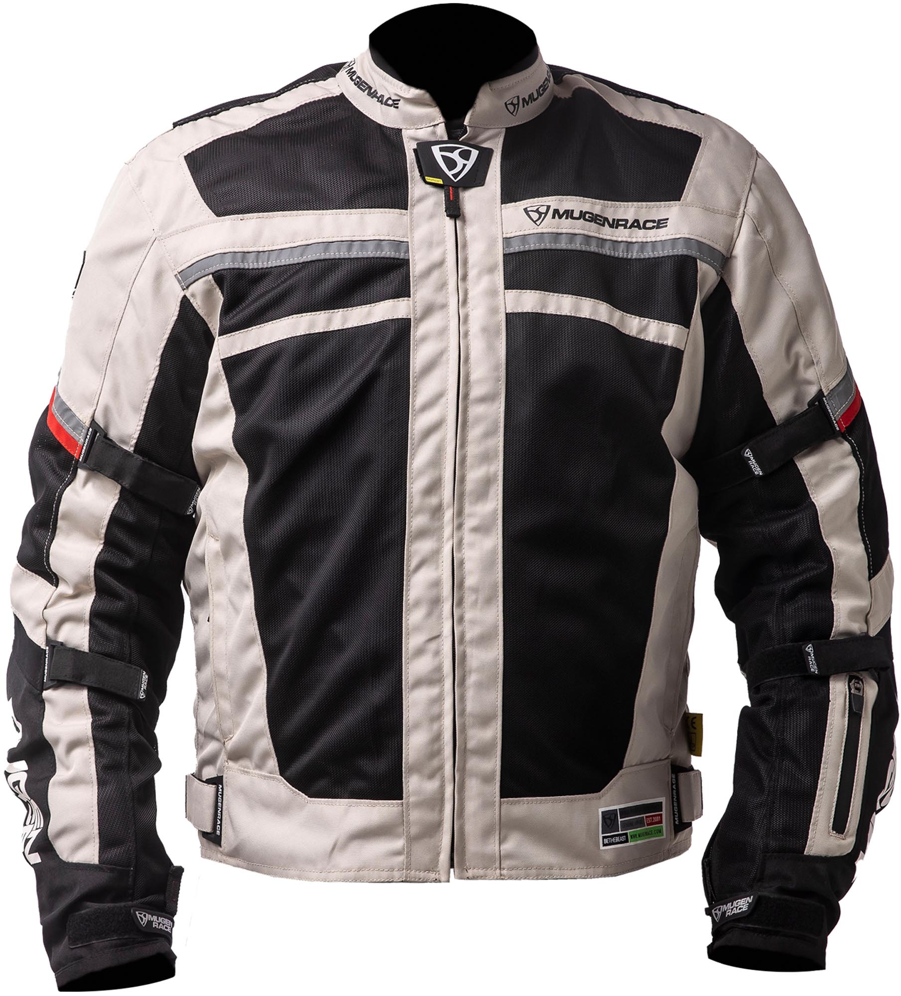 MUGENRACE A-Ttraversare waterproof Motorcycle Textile Jacket light grey/black L Figure 1
