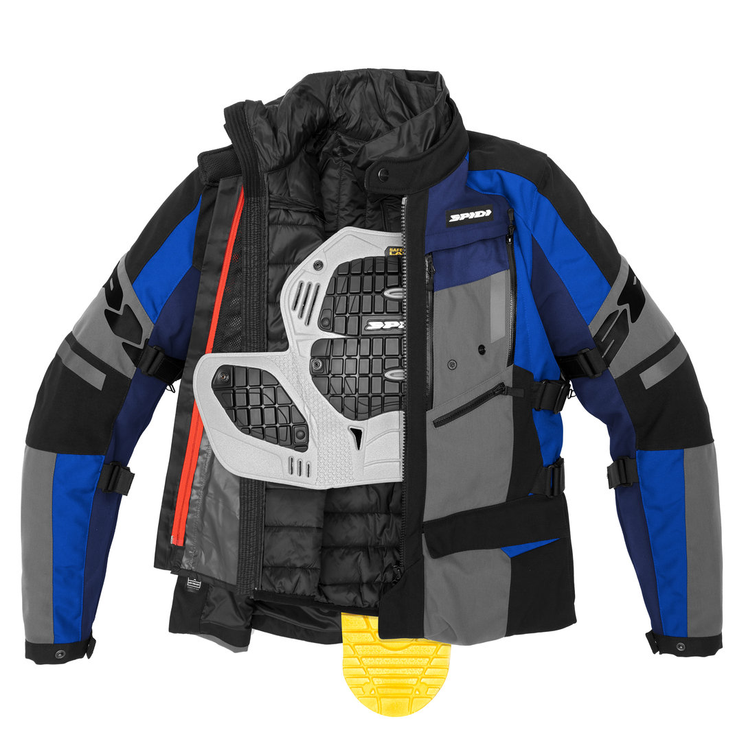 Spidi 4 Season Evo H2Out Motorcycle Textile Jacket black/blue L Figure 3
