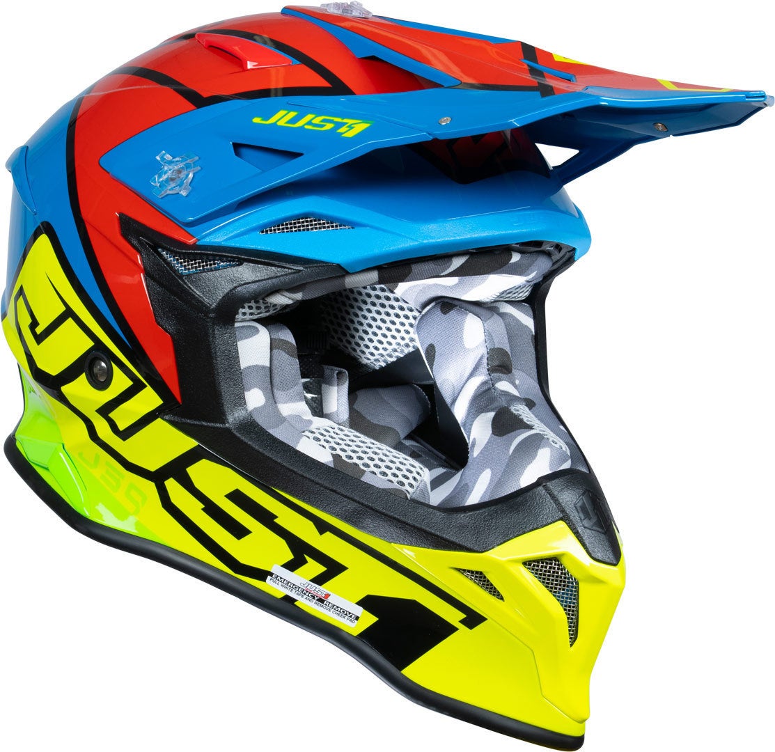 Just1 J39 Thruster Capacete de Motocross amarelo/vermelho S (55/56) Figura 5