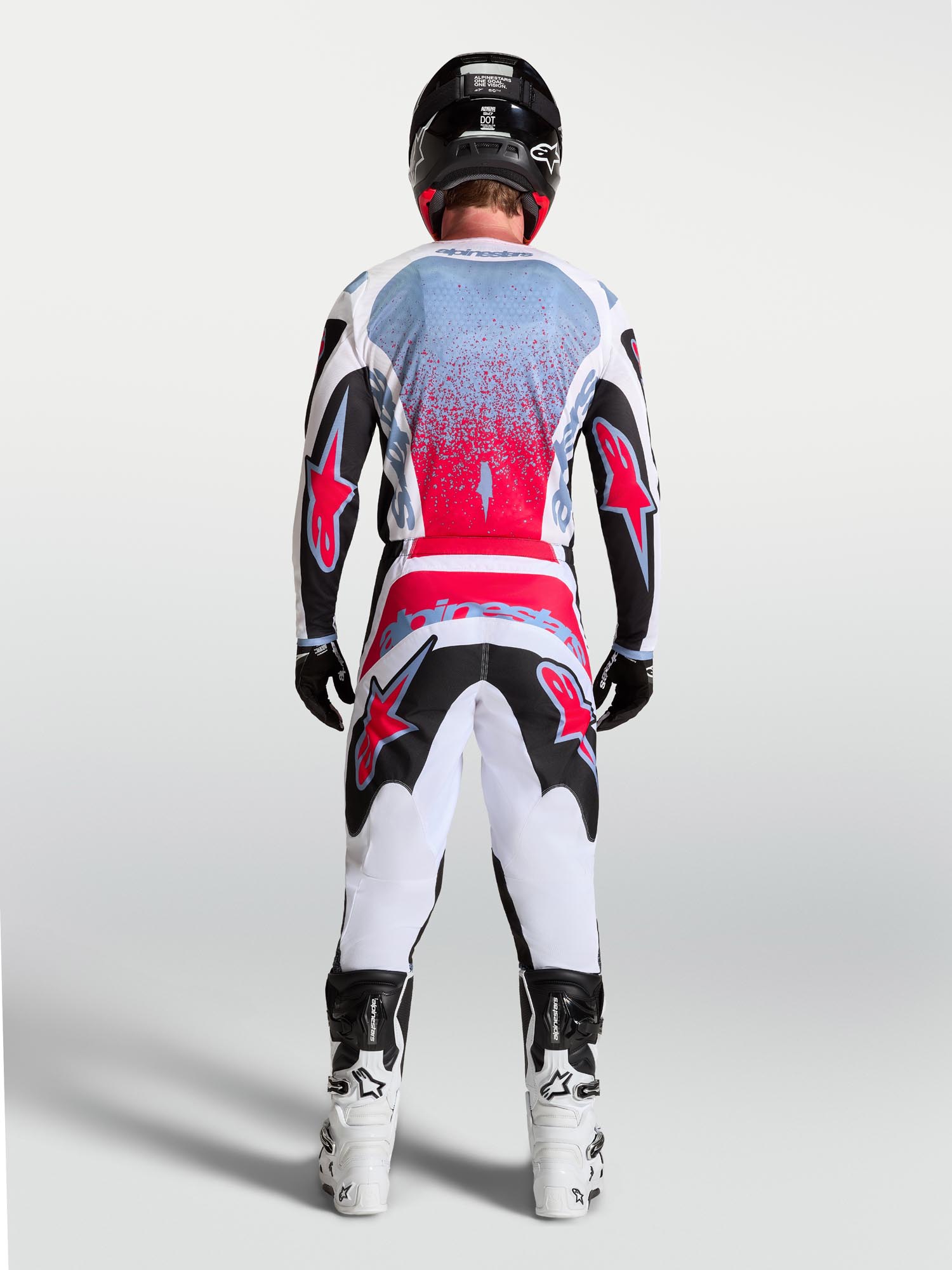 Alpinestars Fluid Drag Мотокрос фланелка черно/бяло/червено/синьо L Фигура 10