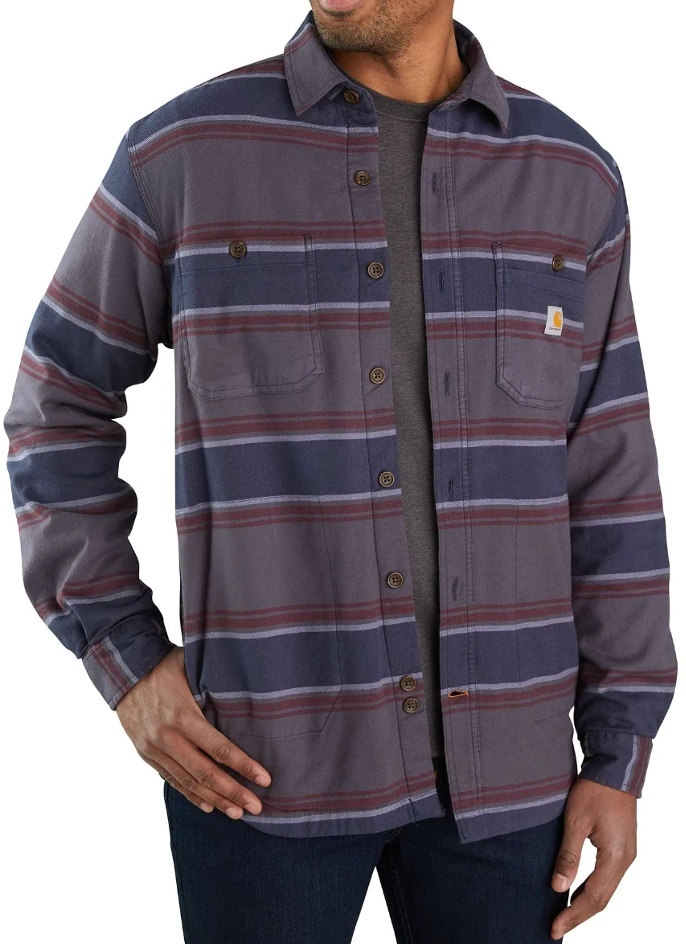 Carhartt Hamilton Fleece Lined camicia blu/viola M Figura 2