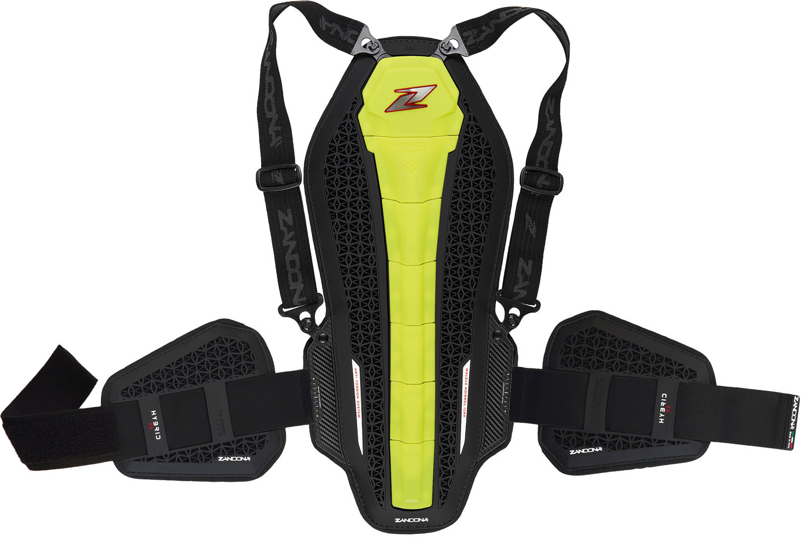 Zandona Hybrid Back Pro RS X7 Protector de spate negru/galben Figura 1