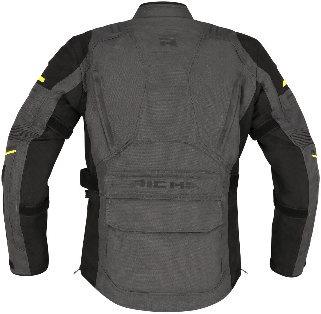 Richa Infinity 3 imperméable à l’eau dames moto textile veste Gris/Noir/Jaune L Figure 3