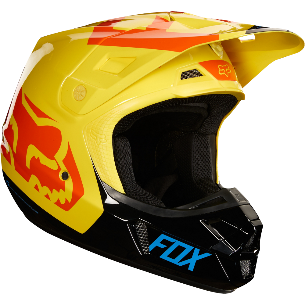 FOX V2 Preme Casco Motocross nero/giallo/rosso XL (61/62) Figura 1