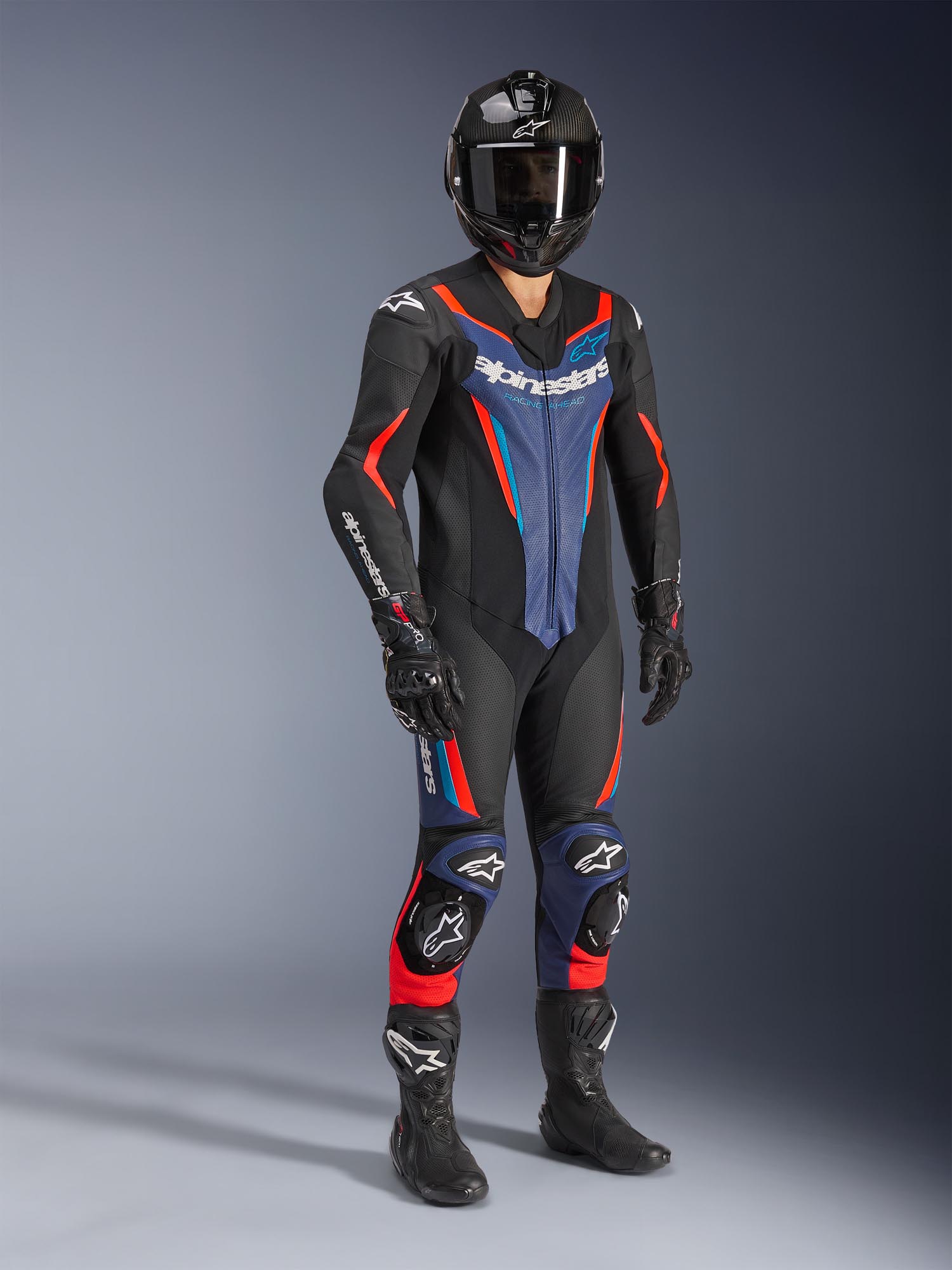 Side view of Alpinestars GP Force V2 1-Piece Motorcycle Leather Suit