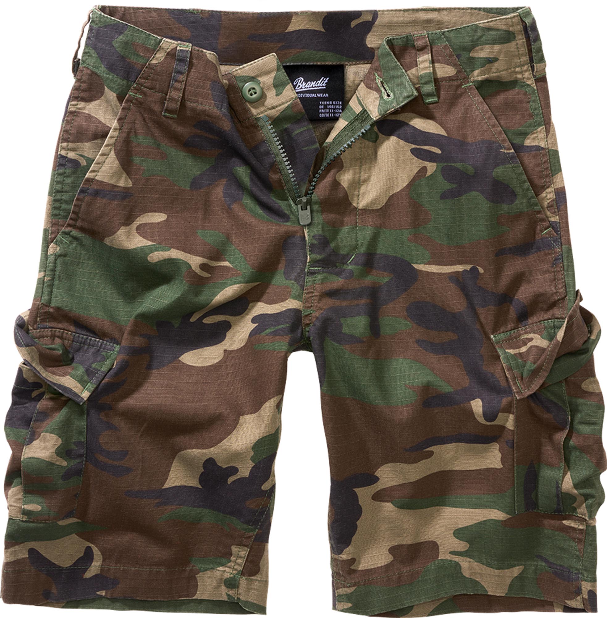 Brandit BDU Ripstop Shorts pour enfants Forêt 158-164 Figure 1