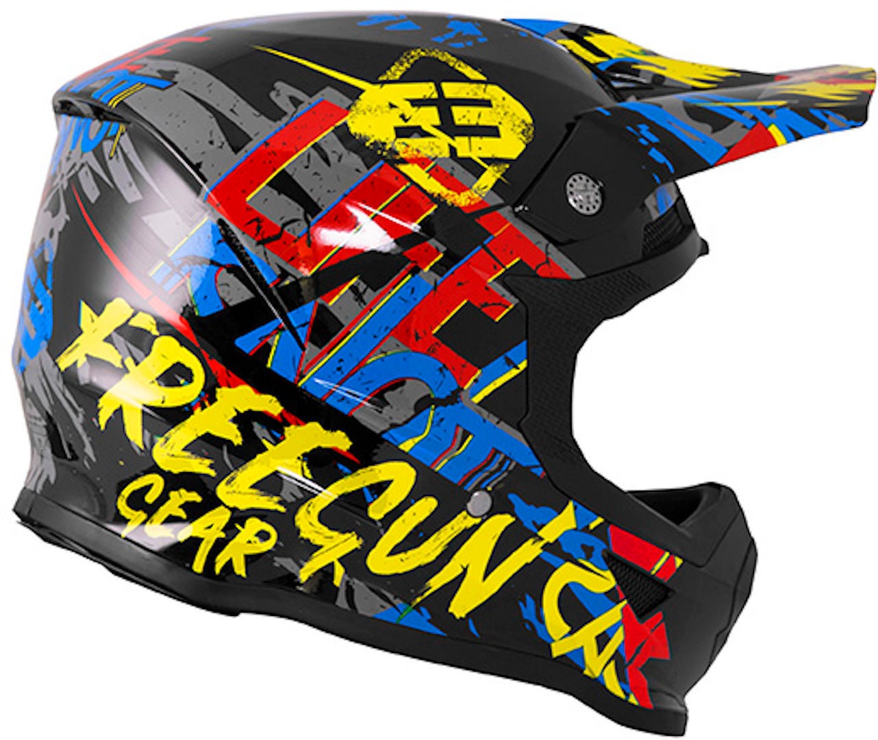 Freegun XP4 Maniac Casco Motocross per bambini nero/giallo/rosso S (49/50) Figura 3