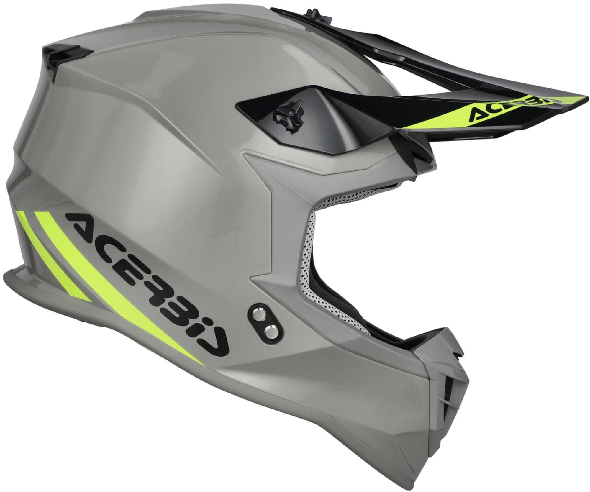 Acerbis Linear Solid Motocross Helm hellgrau/neon XL (61/62) Abbildung 3