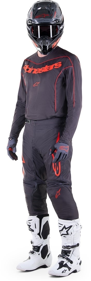 Alpinestars Fluid Lurv Motocross Jersey grau/rot M Abbildung 3