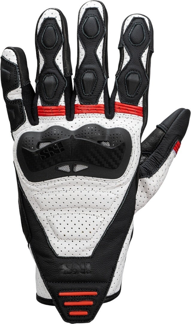 IXS Rapid 1.0 perforerede motorcykelhandsker sort/hvid/rød XL Figur 1