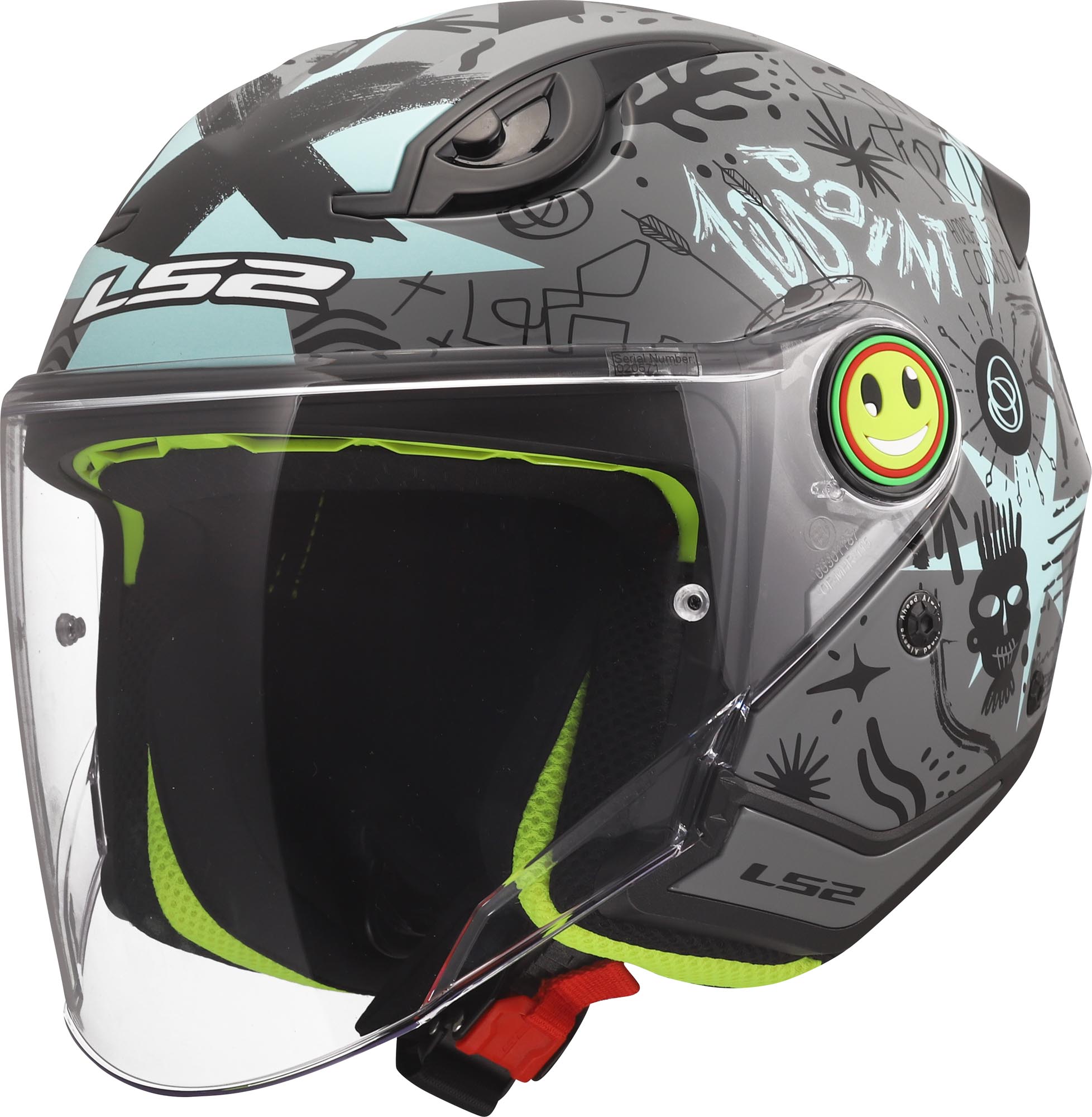 LS2 OF622 Funny II Scribble Capacete Infantil a Jato Artigo principal Figura 1