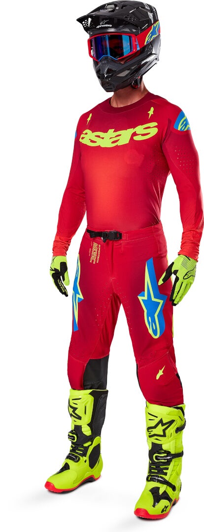 Alpinestars Supertech Maker Motocross Jersey rot/gelb XL Abbildung 2