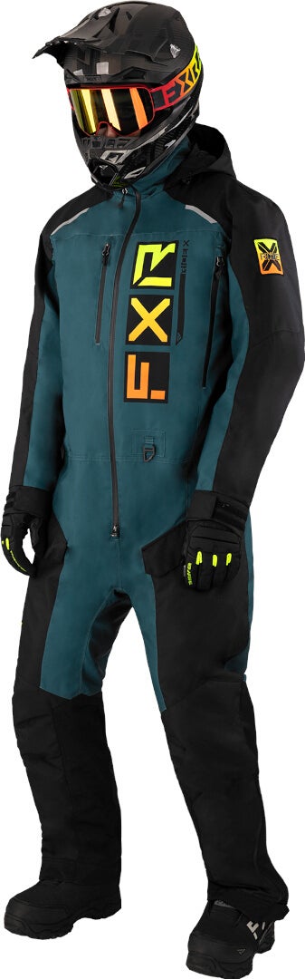 FXR Recruit Lite 2023 Terno de Snowmobile de Uma Peça verde/amarelo 3XL Figura 1