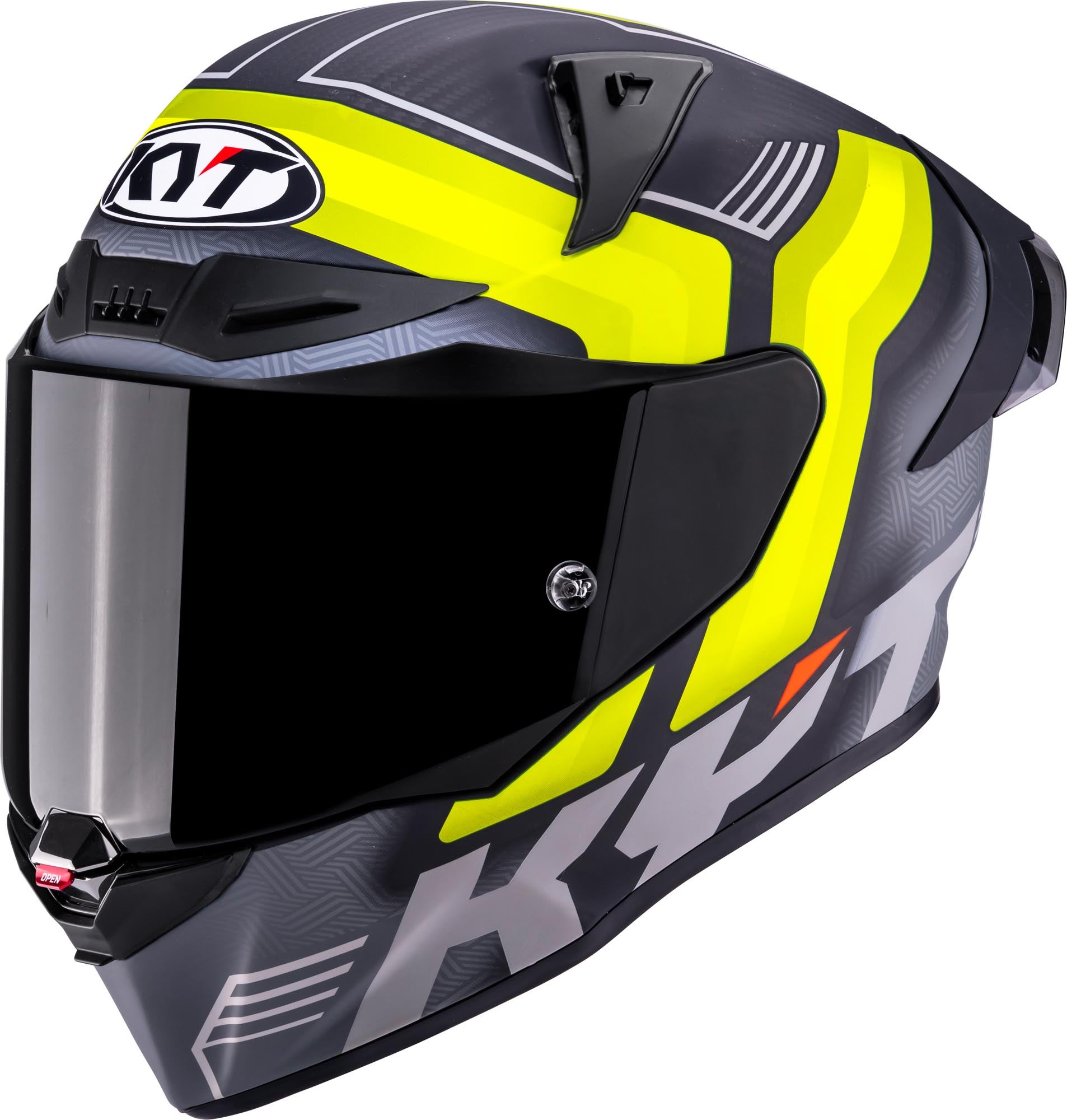 KYT R1R Carbon Accelerator 헬멧 탄소/노란색 XXL (63) 그림 1