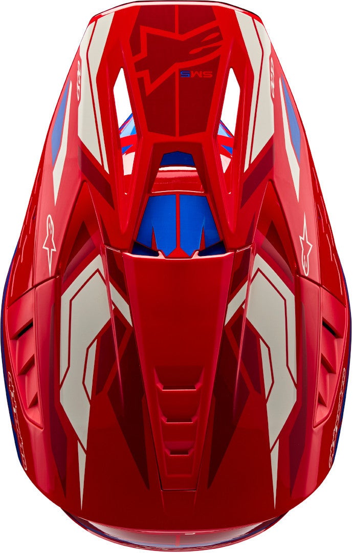 Alpinestars S-M5 Action 2 2024 Casco Motocross rosso/blu M (57/58) Figura 2