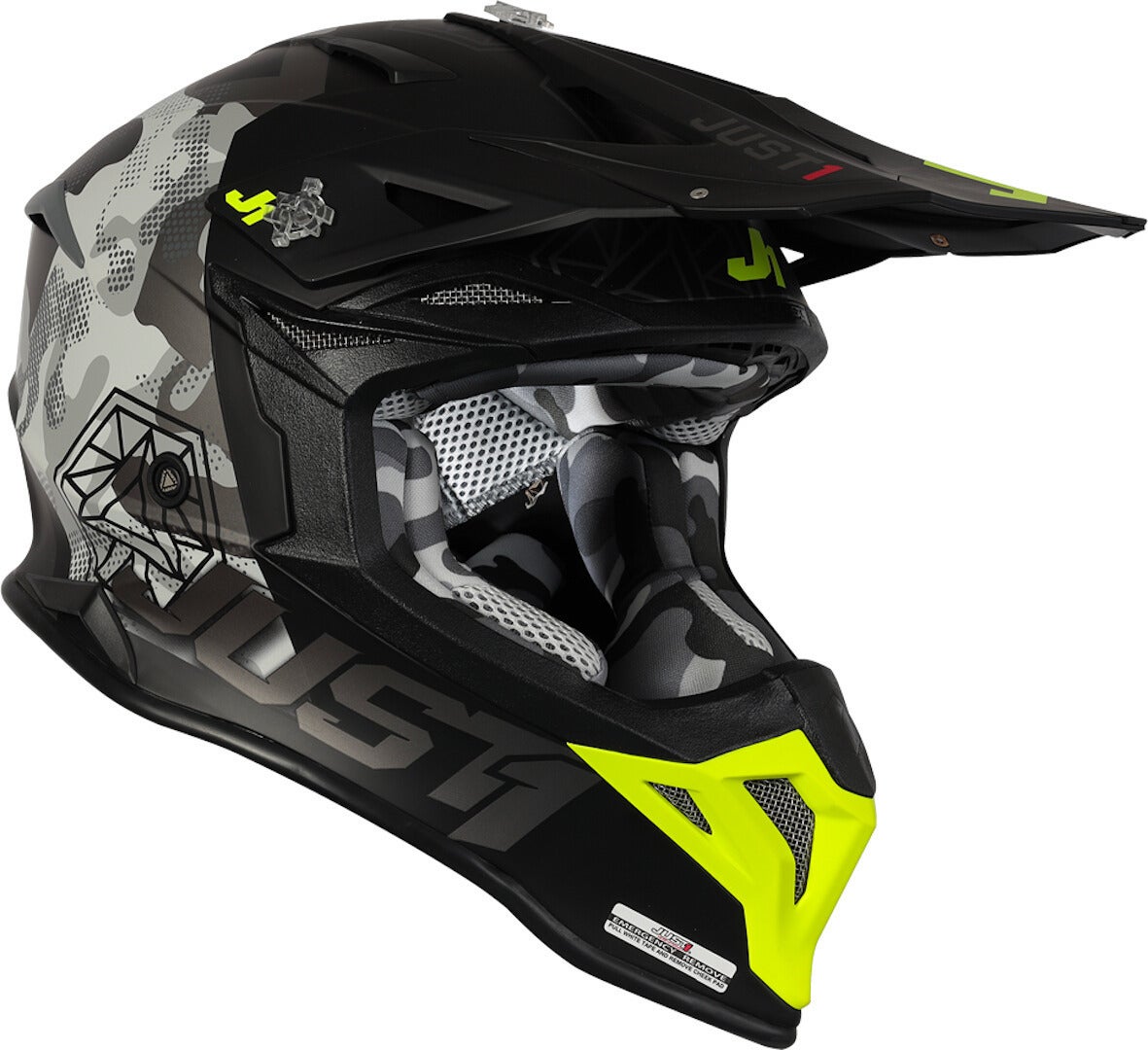 Just1 J39 Kinetic Motocross Helm grau/schwarz L (59/60) Abbildung 5