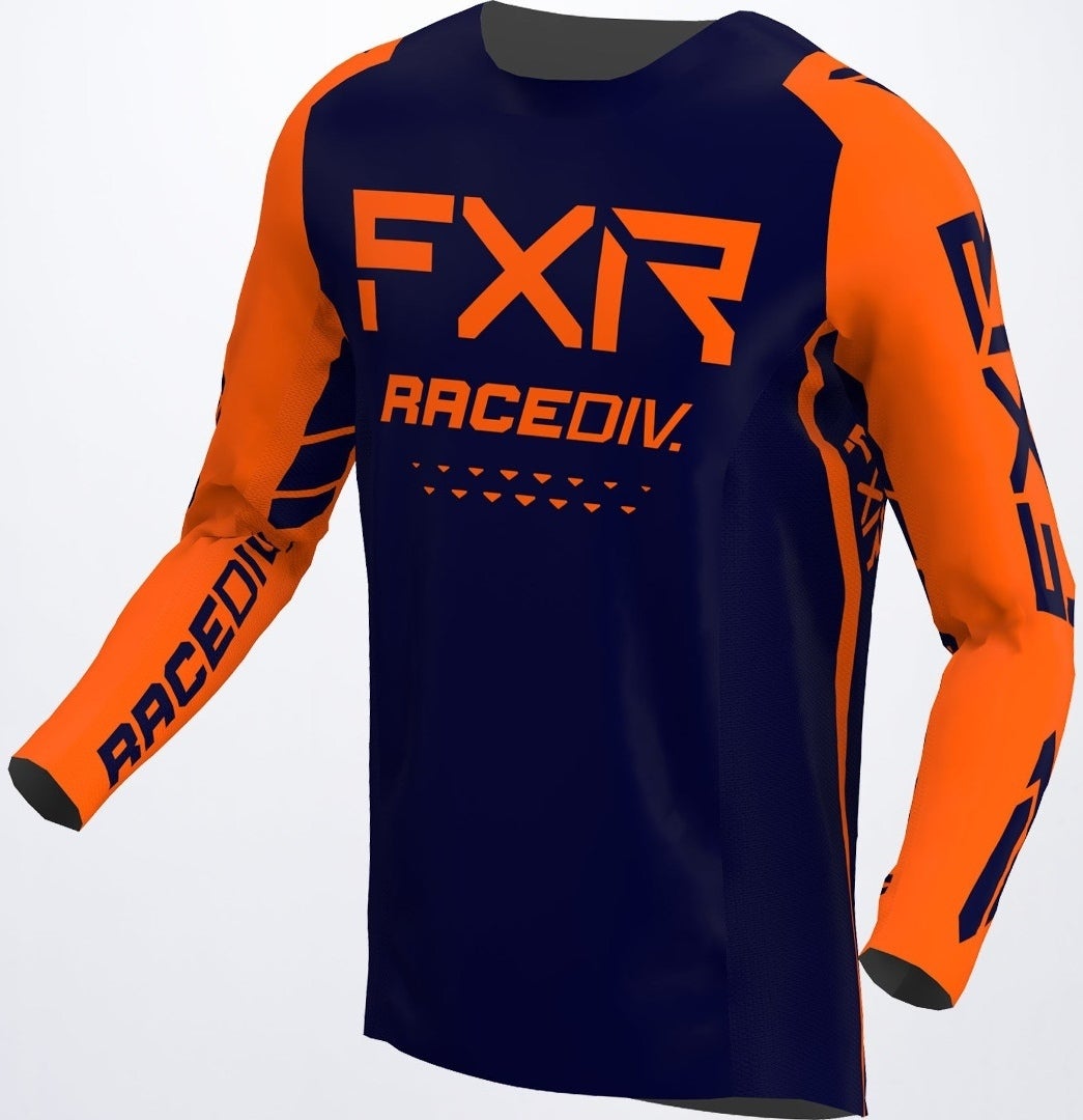 FXR Off-Road RaceDiv Motocross Jersey mørkeblå/orange S Figur 1